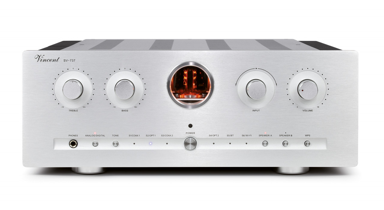 Vincent SV-737 Class-A Hybrid Stereo Vollverstärker Silber