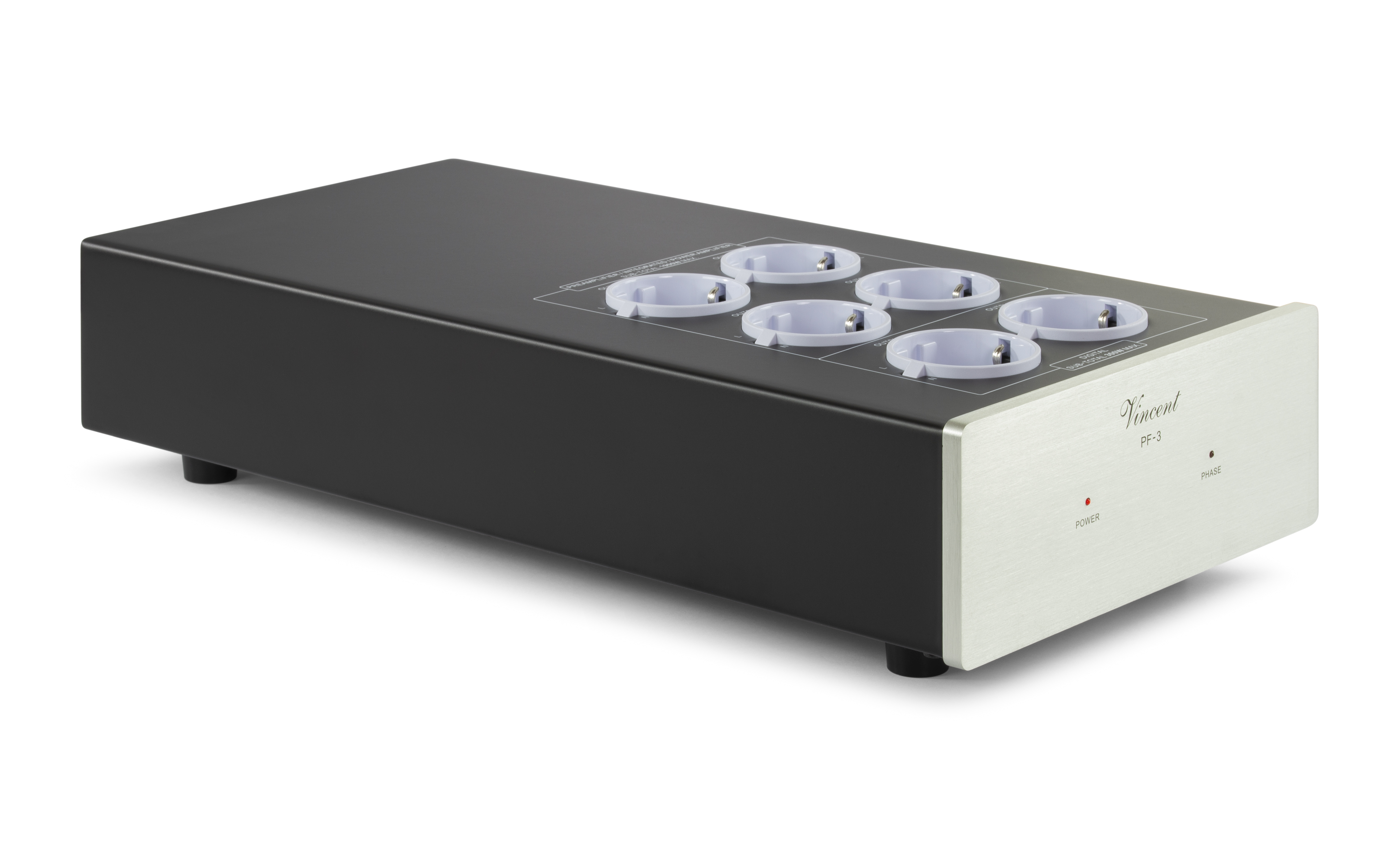 Vincent PF-3 EMI Netzfilter mit DC Blocker, silber