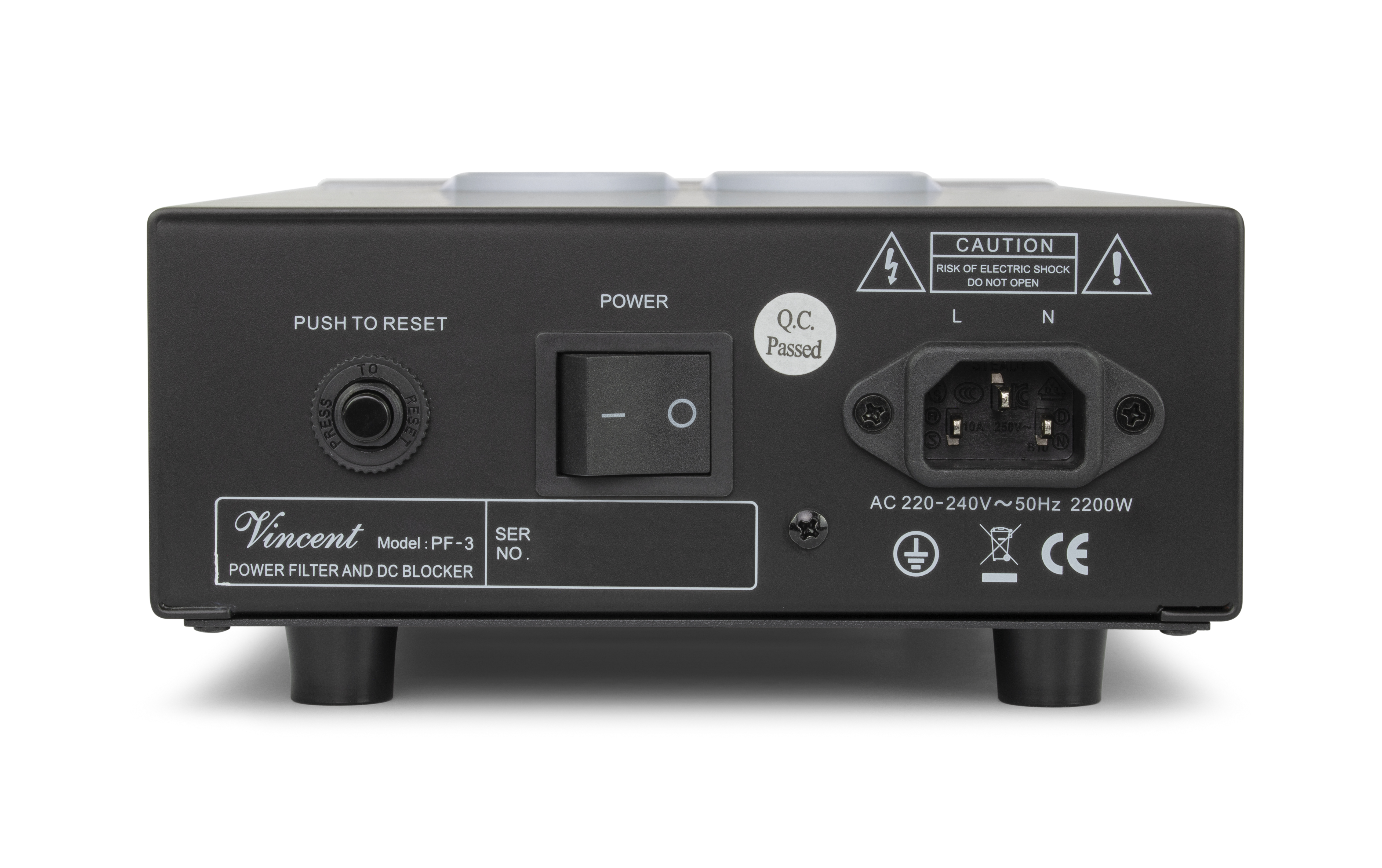 Vincent PF-3 EMI Netzfilter mit DC Blocker, silber