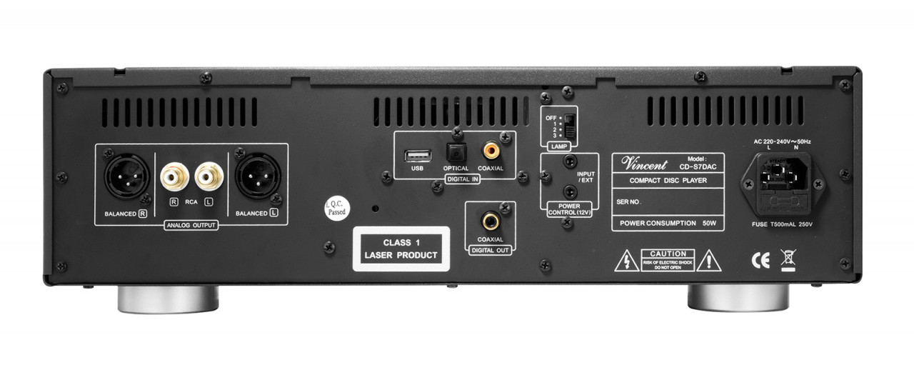 Vincent CD-S7 DAC Hybrid CD-Player Schwarz