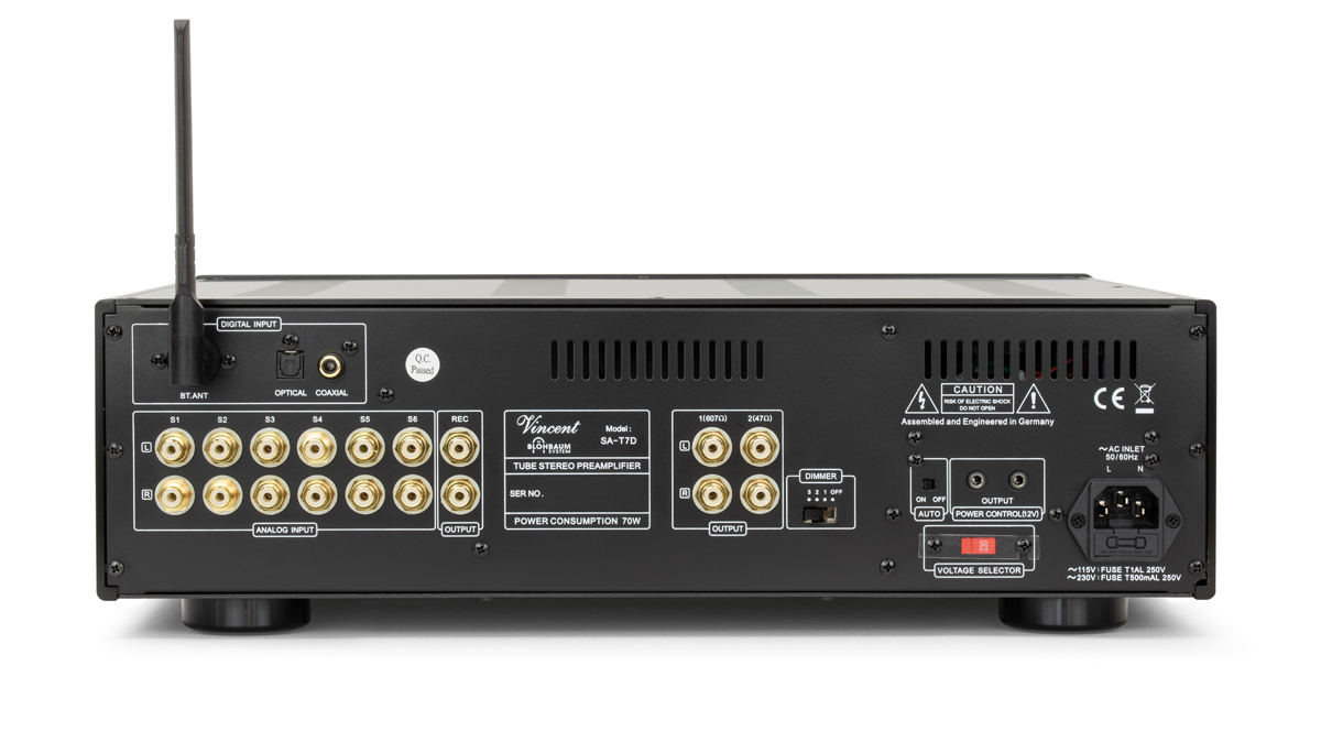 Vincent SA-T7 Diamond Röhren-Vorstufe/Telefunken Silber