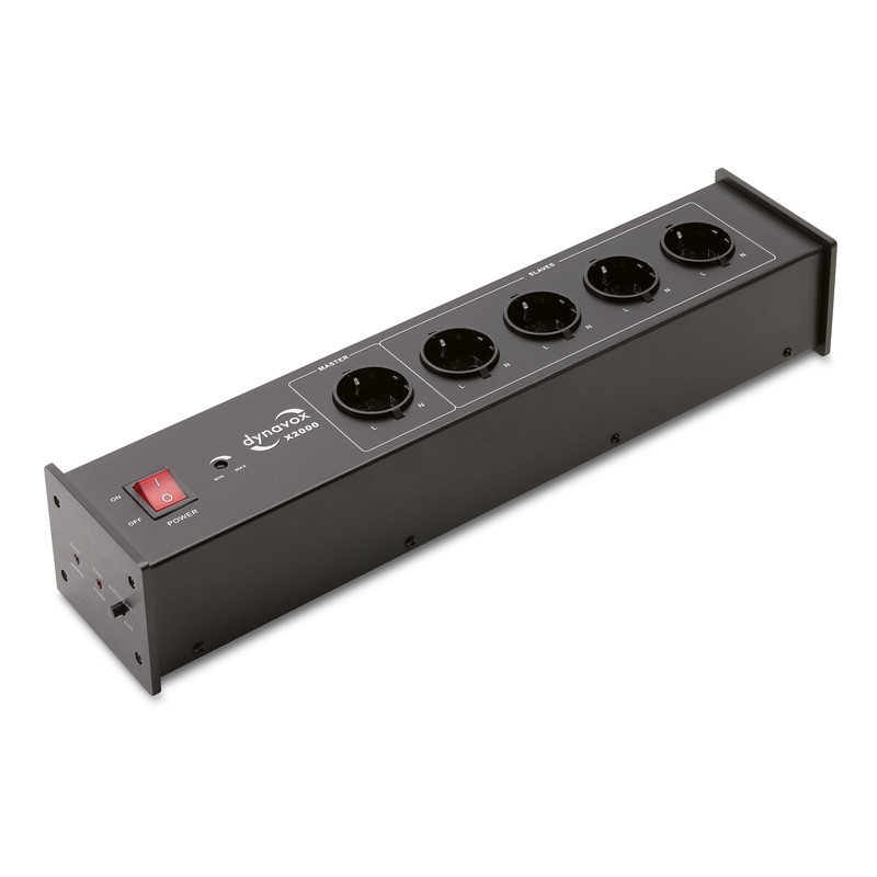 Dynavox HiFi-Steckdosenleiste X2000 schwarz, mit Master-Slave-Funktion