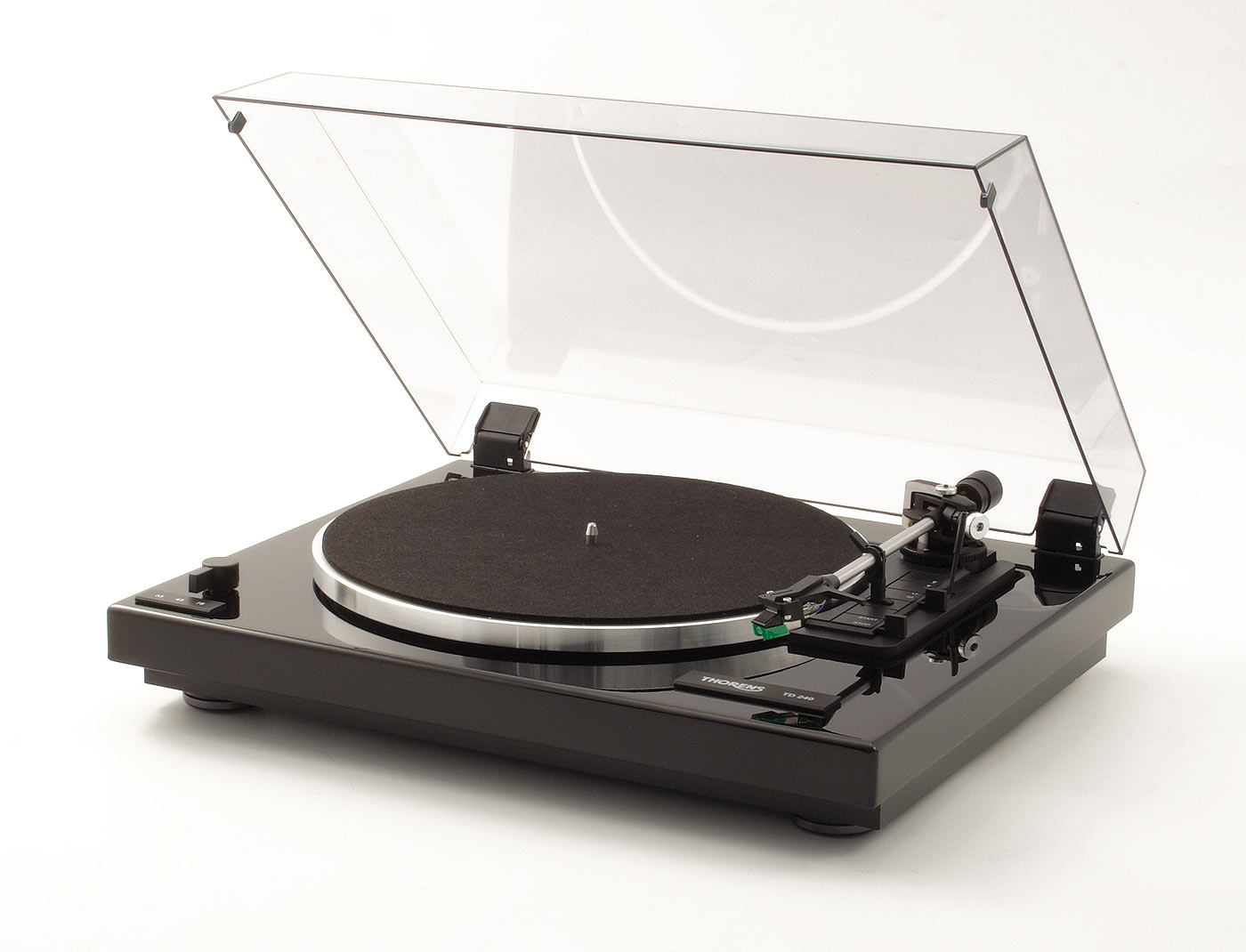 Thorens TD-240-2 Plattenspieler, schwarz klavierlack