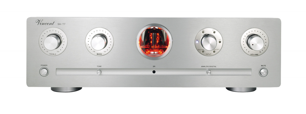 Vincent SA-T7 Stereo Röhrenvorstufe Silber