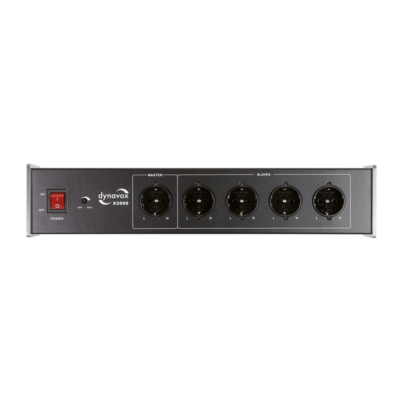 Dynavox HiFi-Steckdosenleiste X2000 silber, mit Master-Slave-Funktion