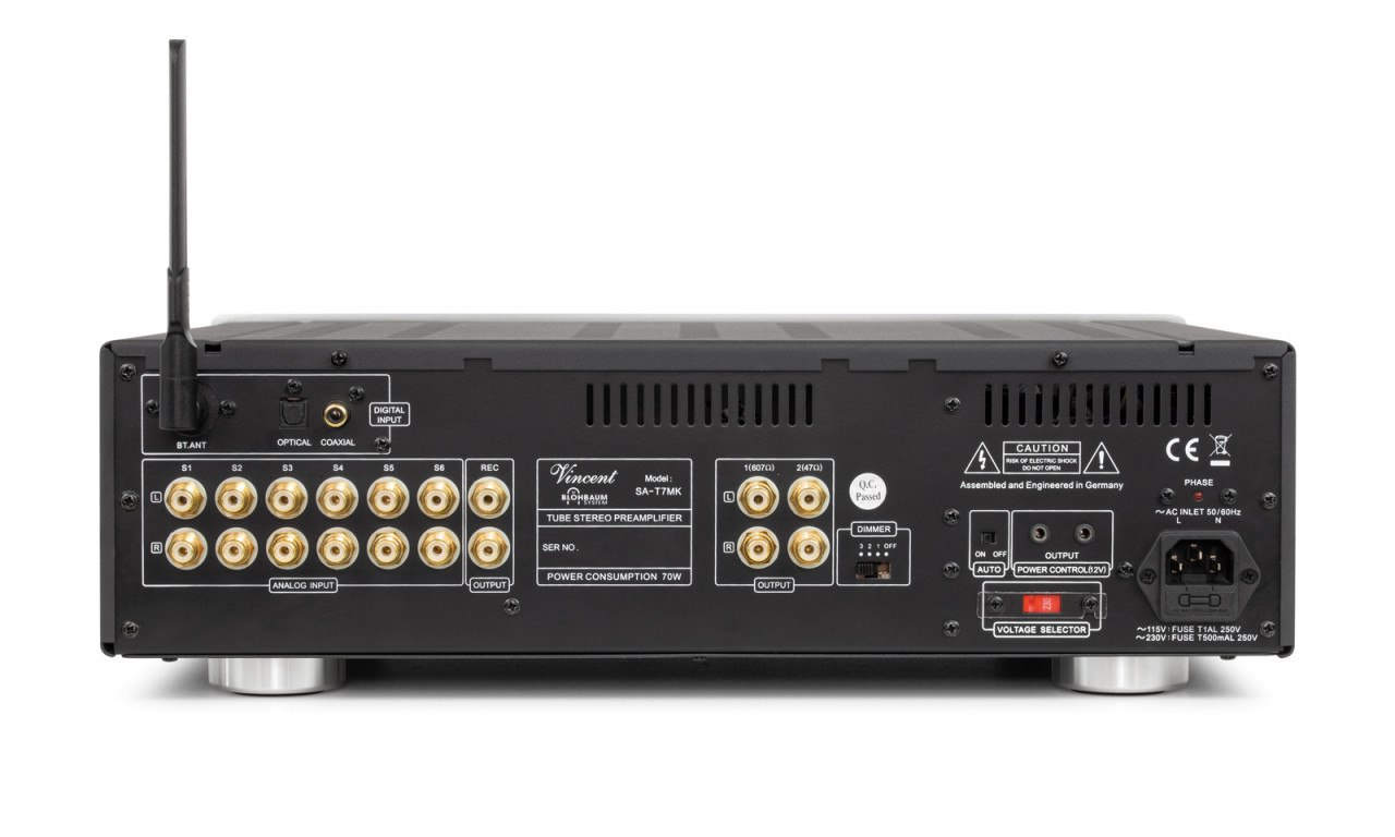 Vincent SA-T7 Mk Stereo Röhrenvorstufe Silber
