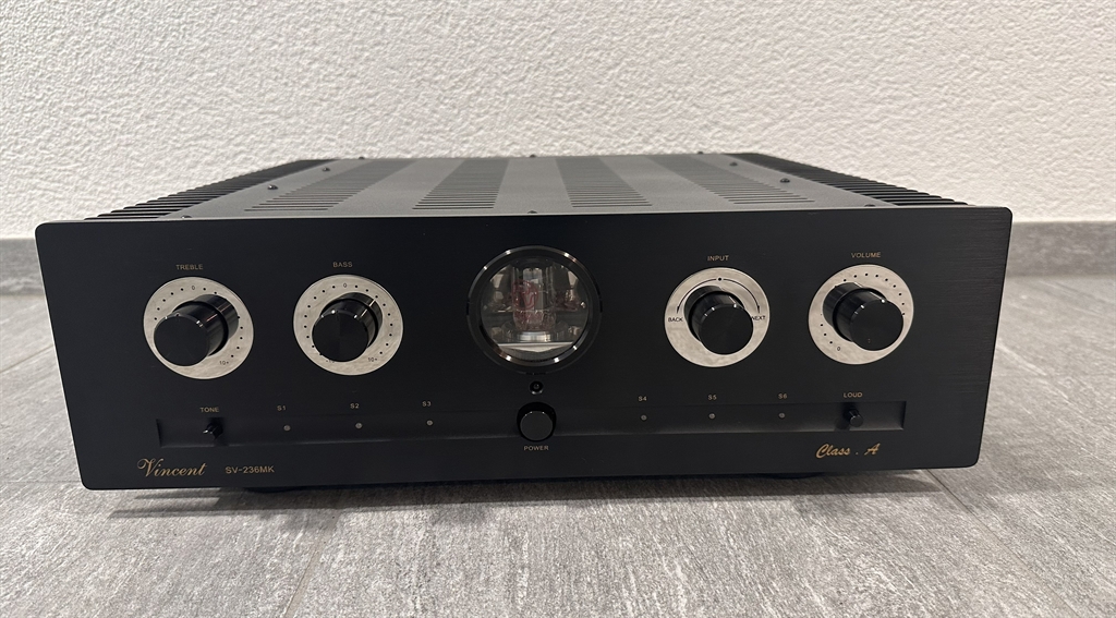 Vincent SV-236 Mk Hybrid Vollverstärker, schwarz