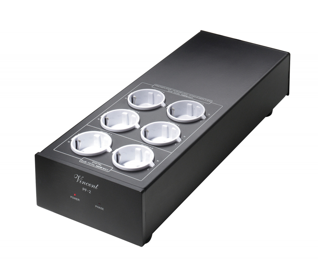 Vincent PF-2 Netzfilter Schwarz