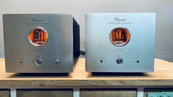 Vincent SP-T100 Hybrid-Endverstärker Mono, silber