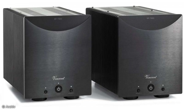 Vincent SP-T800, Hybrid-Endverstärker Mono, schwarz